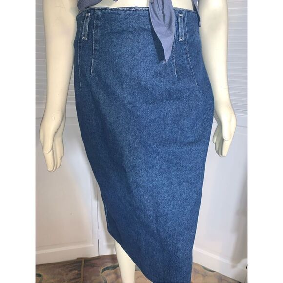Vintage St John’s Bay Denim Midi Maxi Skirt Size 12 - Picture 2 of 16